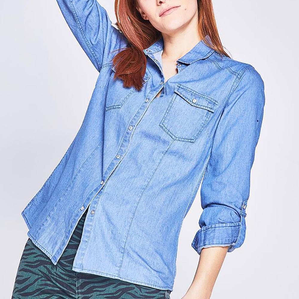 Blusas denim clearance
