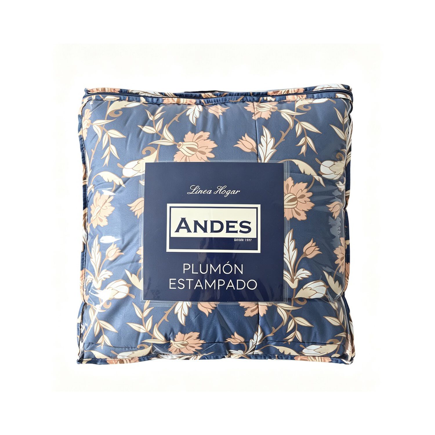 Plumon Andes Estampado Flor Azul 26 1.5 Plazas image number 2.0