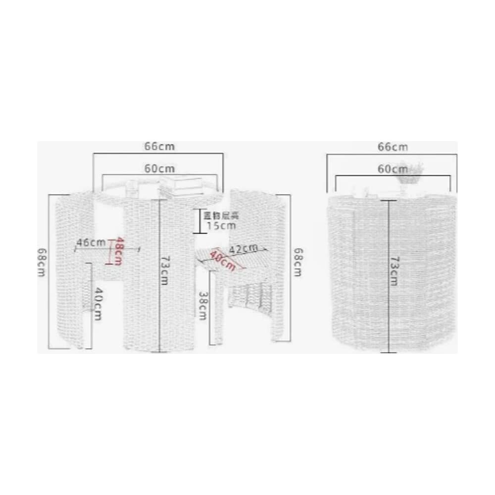 Juego Terraza Ratan 2 Asientos image number 4.0