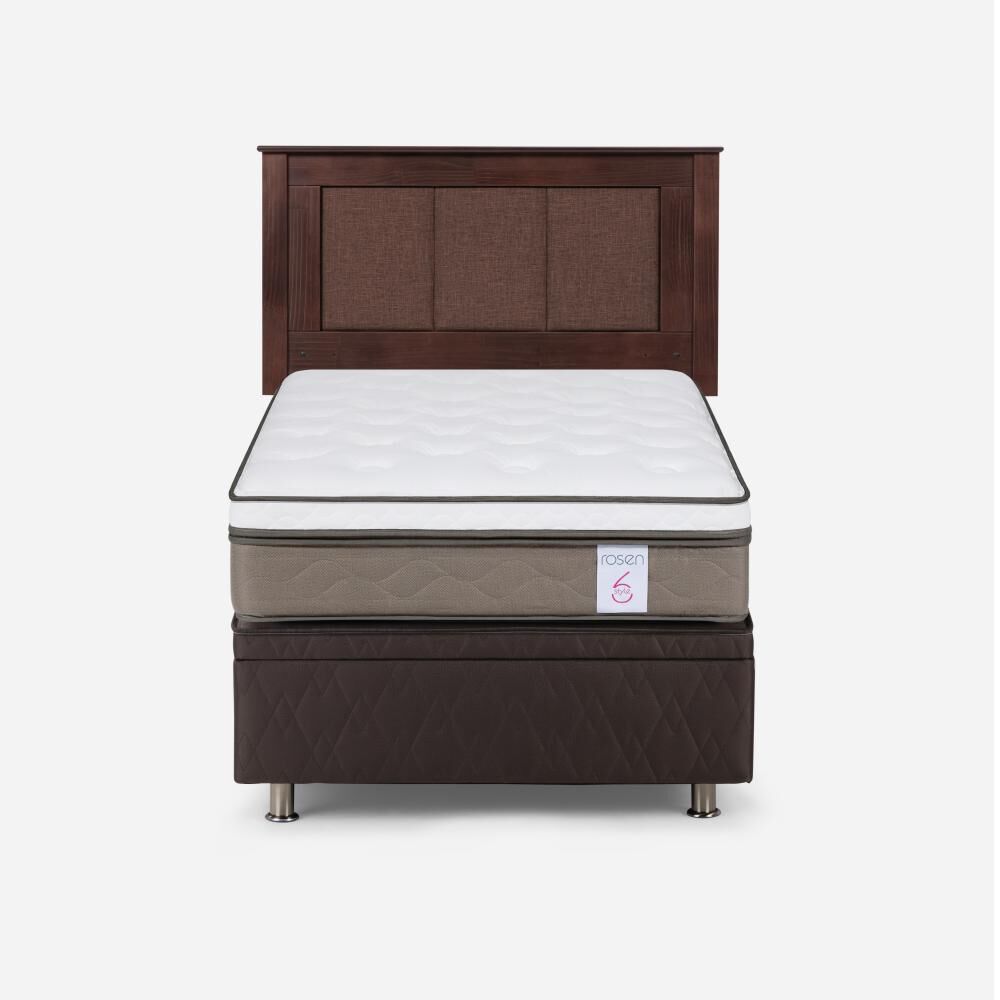 Cama Baúl Rosen New Style 6 / 1.5 Plazas / Base Normal + Respaldo image number 0.0
