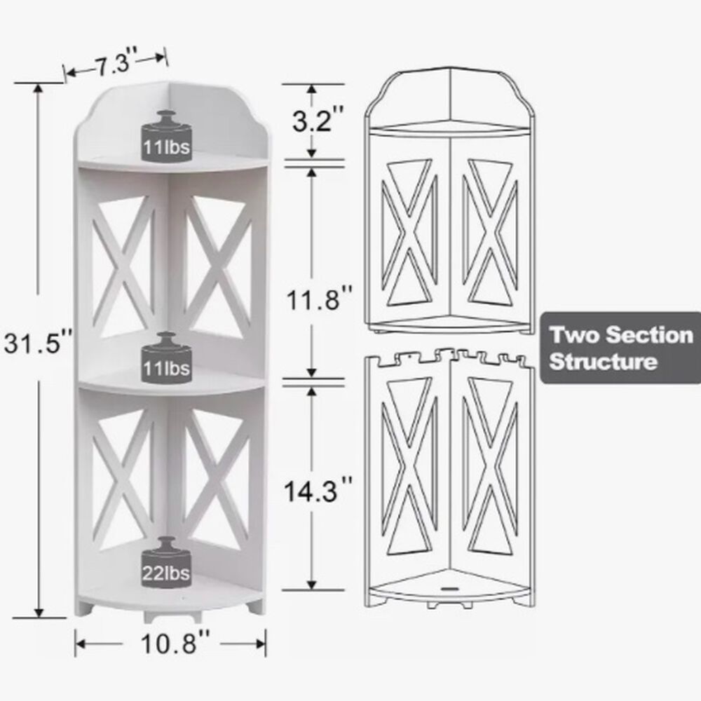 Estante De 3 Pisos Blanco image number 4.0