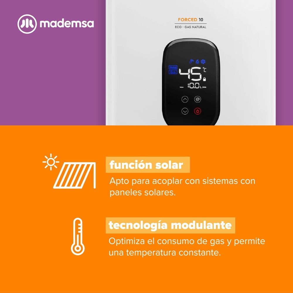Calefont Gas Natural 10 Litros Tiro Forzado Forced 10 Eco image number 11.0