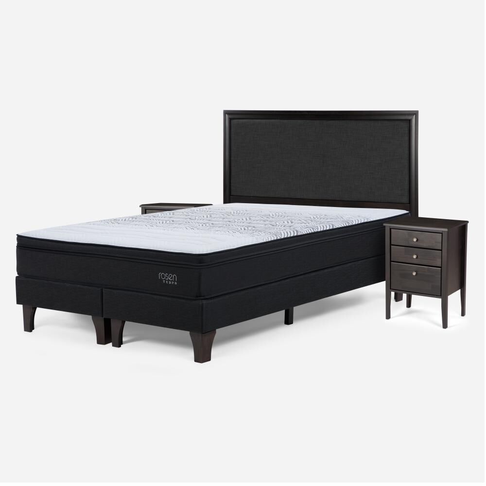 Cama Europea Rosen Tempo / 2 Plazas / Base Dividida + Set De Maderas Nolita Grafito image number 1.0