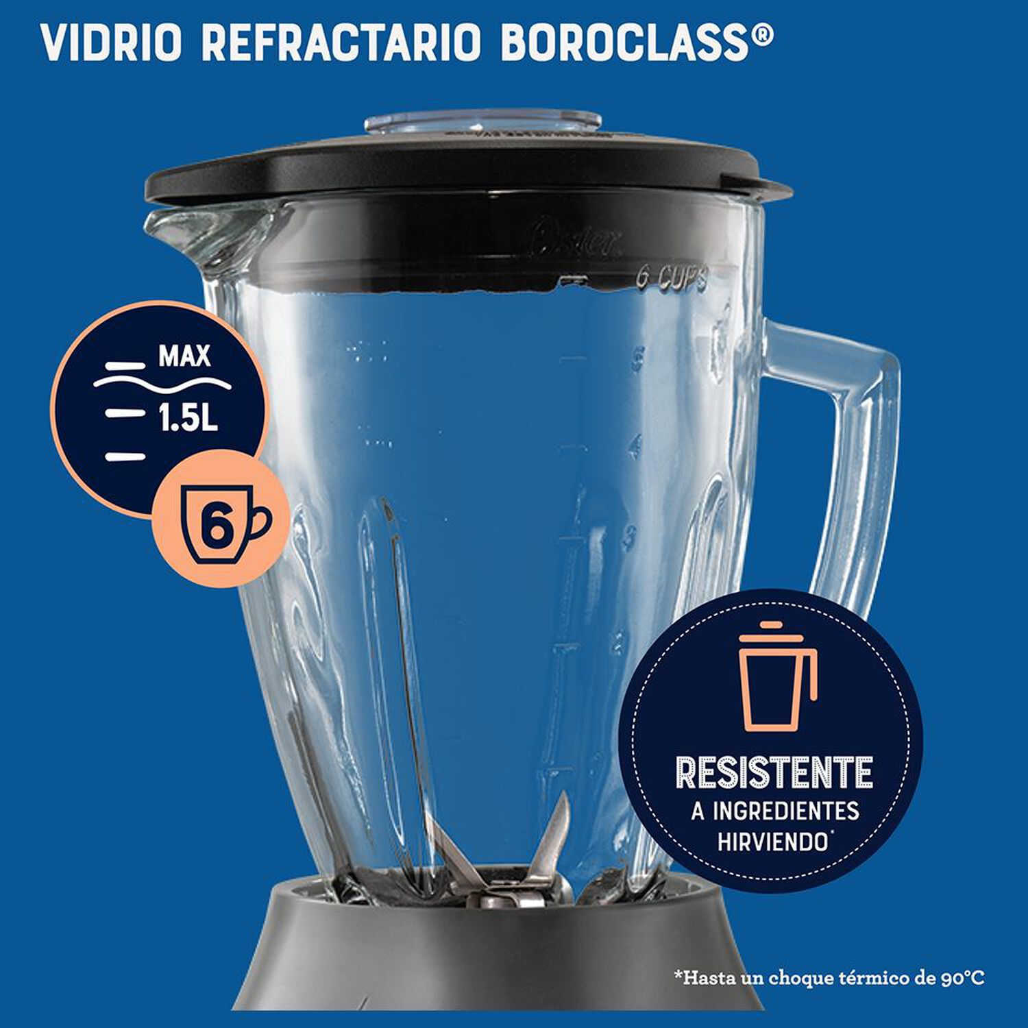 Licuadora Oster BLSTPEGGPB-052 / 1.5 Litros / 800 Watts image number 10.0