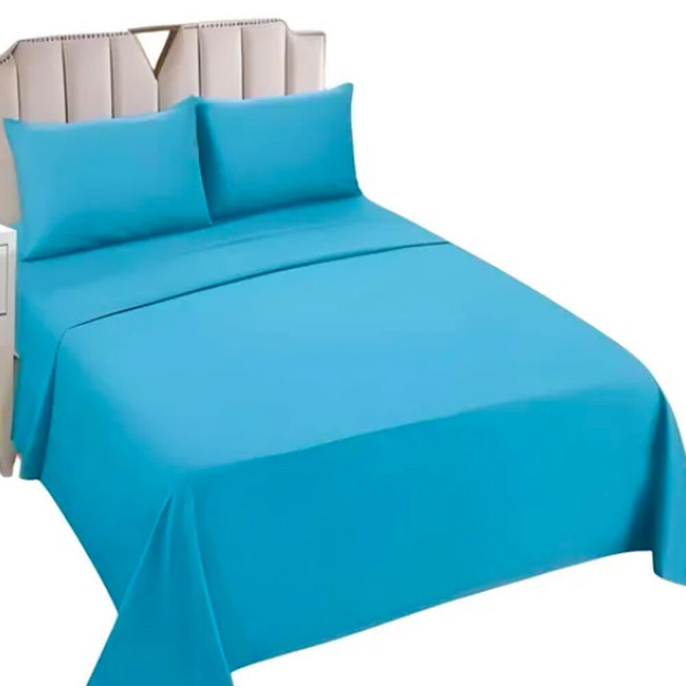 Juego De S&aacute;banas 1.5-188 Hilos Celeste image number 2.0