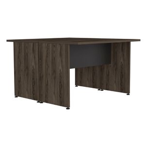 Escritorio 120x75x131,9 Cm Fm-006n Negro Y Café Oscuro