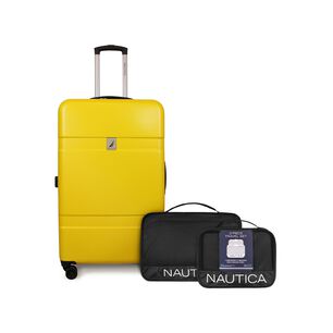 Pack Maleta Grande Bora 23kg Amarilla + Organizador Nautica