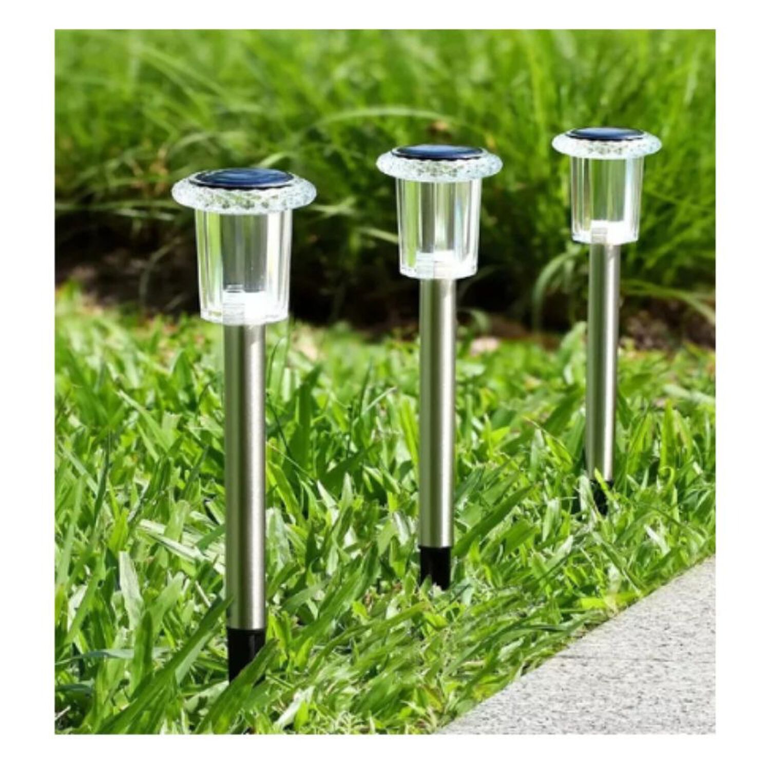 Pack 5 Luces Solares Jard&iacute;n Estacas Led Exterior Impermeable image number 4.0
