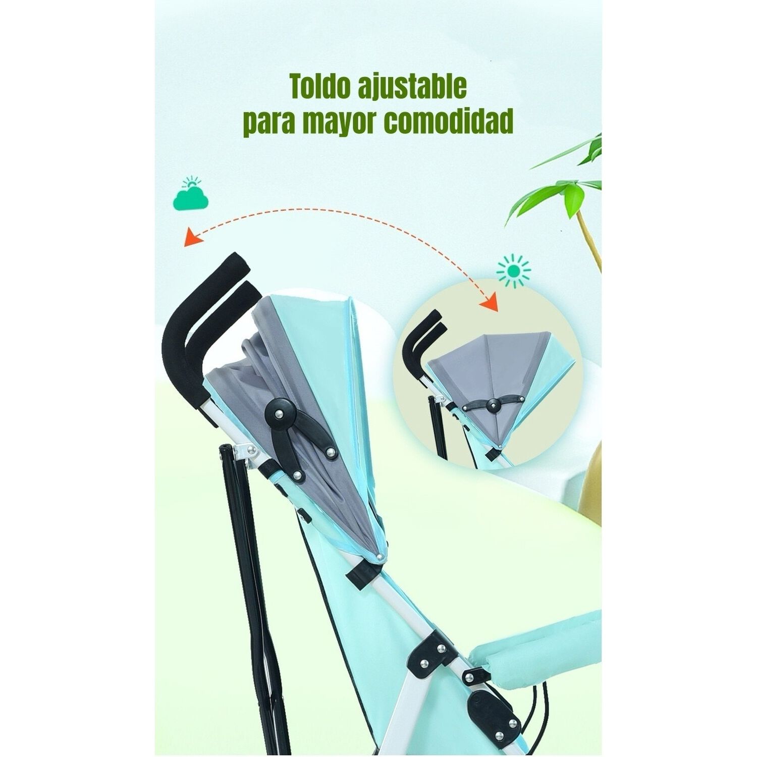 Coche Paragua Con Posa Vaso Swift Negro Lubabycas image number 4.0