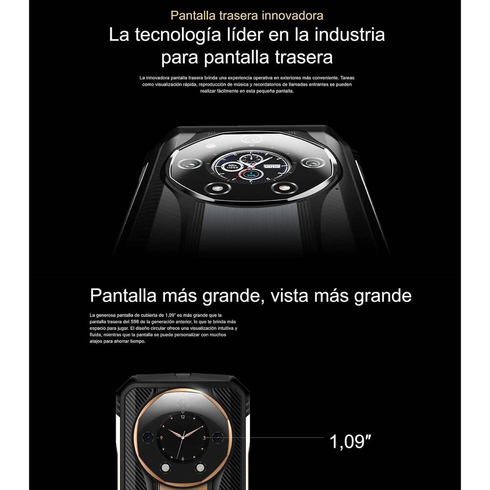 Celular Rugged Doogee S110 Resistente A Golpes, Polvo, Humedad Y Agua / Bater&iacute;a Potente, C&aacute;mara Con Visi&oacute;n Nocturna, Carga R&aacute;pida 66.0w image number 6.0