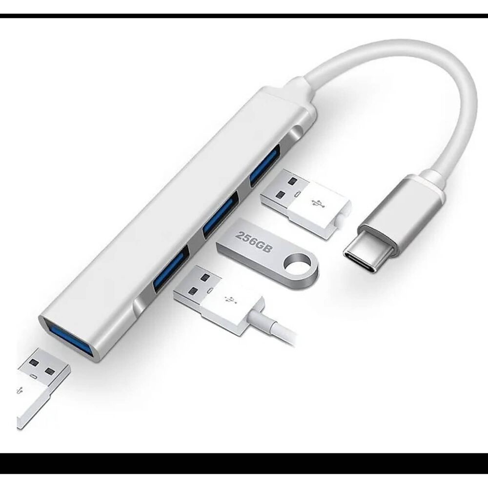 Adaptador Usb Hub Tipo C 4 X Usb 3.0 4 En 1 image number 0.0