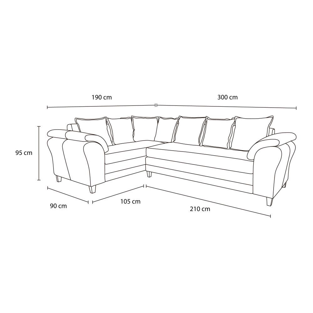 Sofá Seccional Izquierdo Living Factory New Capri / 6 Cuerpos image number 7.0