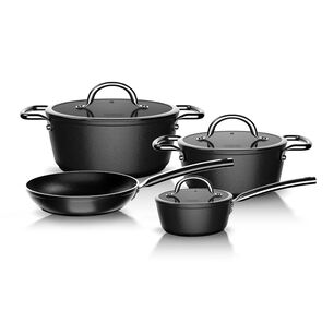 Bater&iacute;a Cocina Wens 7 Piezas De Aluminio Forjado Black