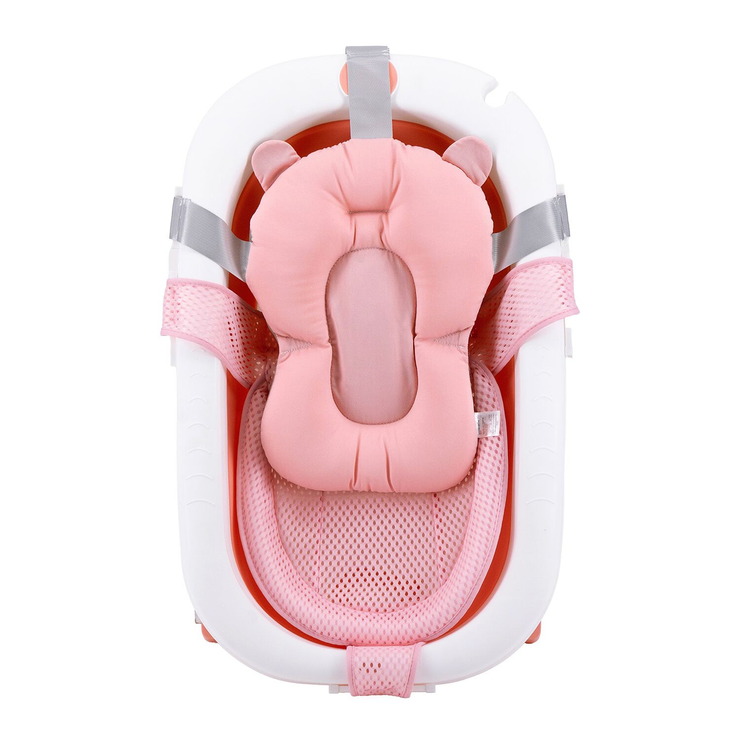 Ba&ntilde;era Plegable Bebe Con Cojin Almohada Y Reductor Rosada image number 4.0