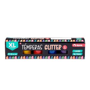 Témperas 6 Colores Glitter Torre