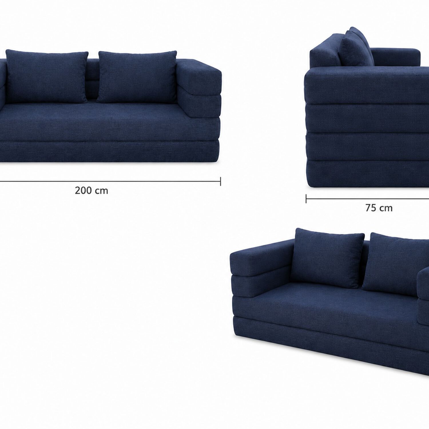 Sofa Sillon Compacto 2 Cuerpos Moderno Tevere image number 1.0