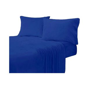Sabanas 2 Plazas Elasticada 4 Piezas Polar 144 Hilos Azul Oscuro