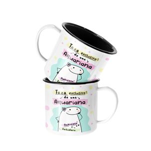 Taza Enlozada Lechera Aquario Regalo Para Aquariana Zodiaco