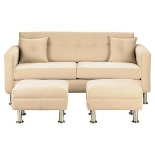 Sof&aacute; Bodevir New Retro / 3 Cuerpos + 2 Pouf