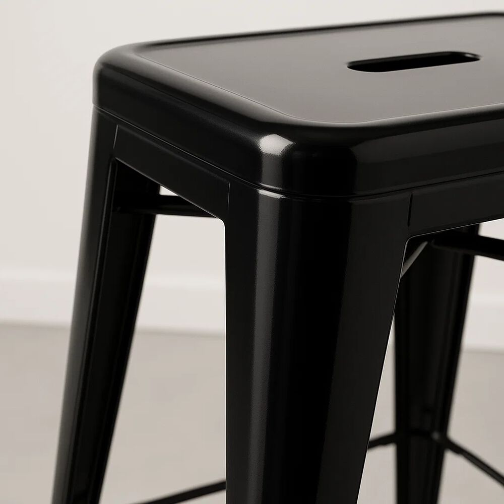 Pack De 4 Pisos Taburetes Tolix Altos - Negro image number 5.0