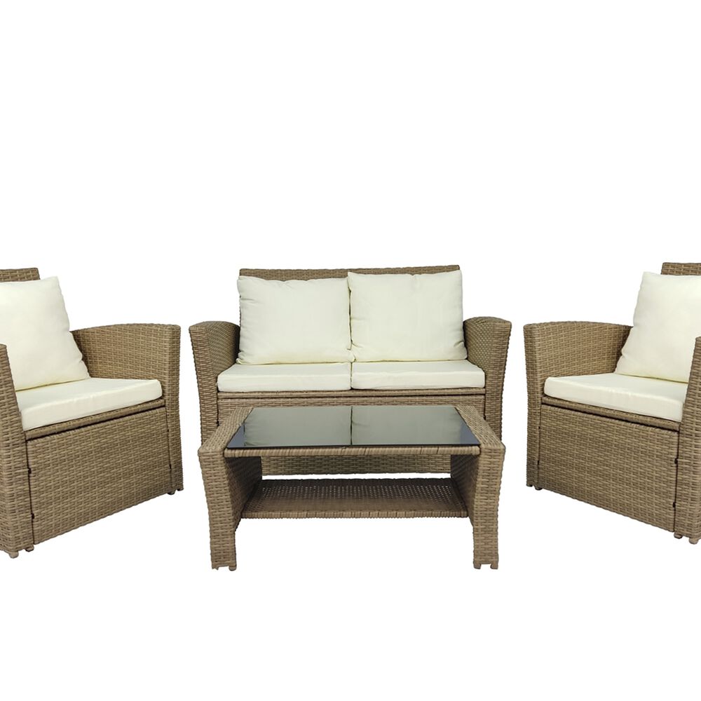 Juego Living Terraza Kanpur Caramelo 4 Personas image number 0.0