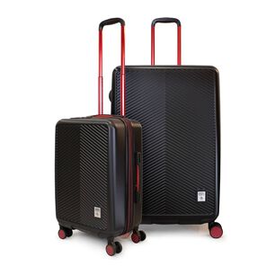 Pack 2 Maletas Cabina S 10k + L 23k Marsella Negra Con Rojo Penguin