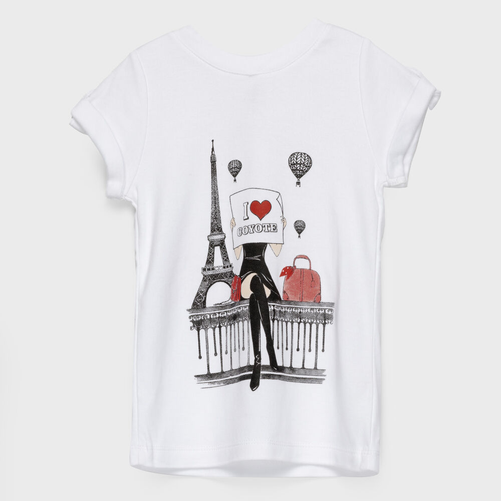 Polera Blanca Paris Adulto Algodón Peruano image number 0.0