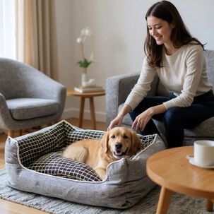 Cama Para Mascotas Espuma - Talla L (gris)