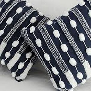 Set De 2 Cojines Boho Azul