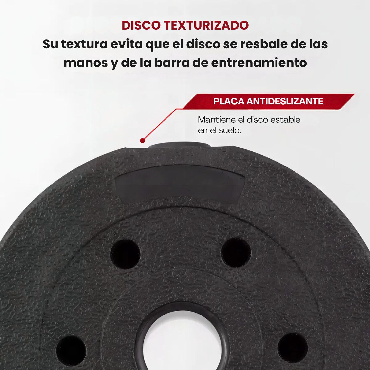 Set Mancuernas 20 Kg 5 En 1 Barra Z Extensor Rojo image number 5.0