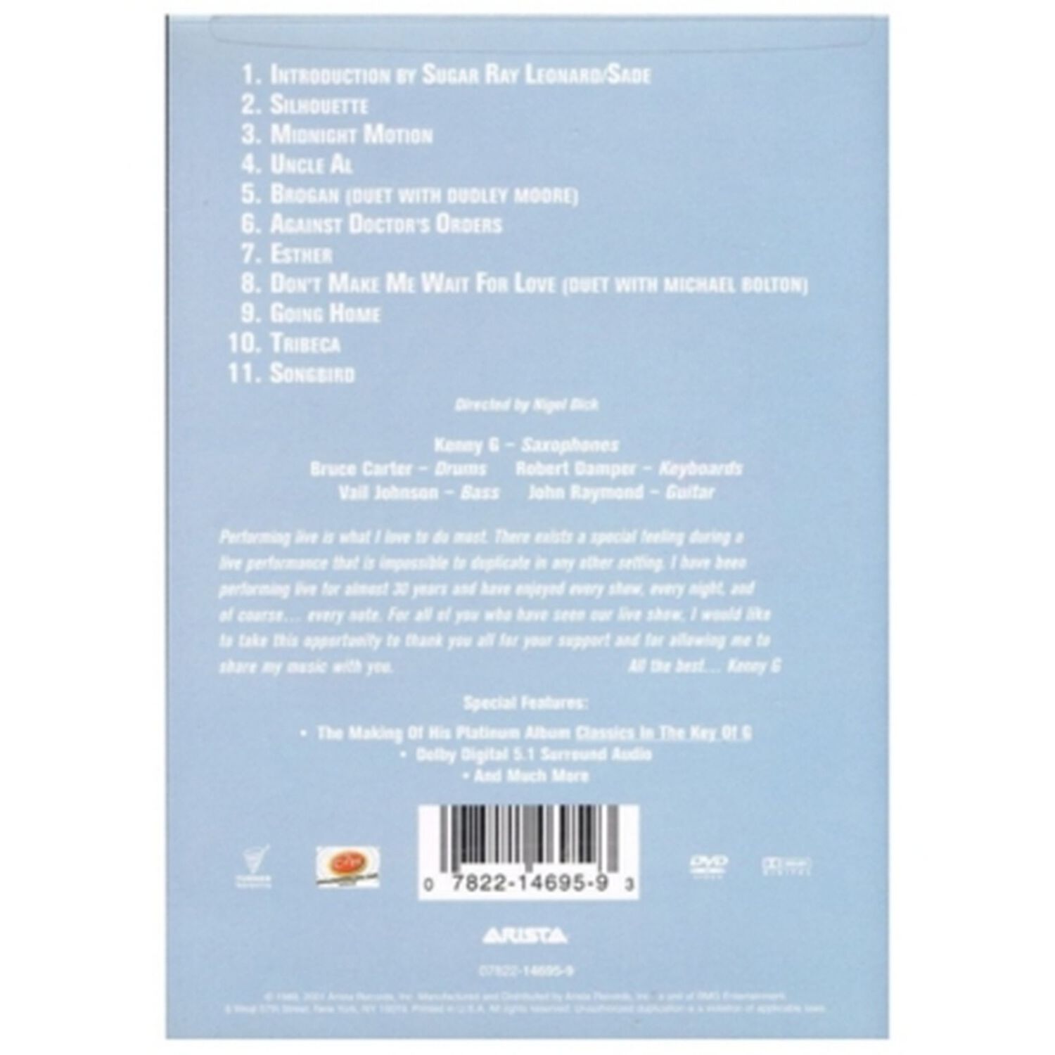 Kenny G - Kenny G Live | Dvd image number 1.0
