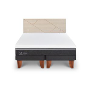 Cama Europea Cic Ortopedic Advance / 2 Plazas / Base Dividida + Respaldo