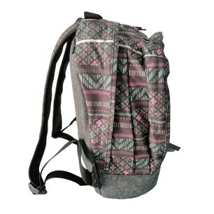 Mochila Escolar Juvenil Estampado &Eacute;tnico Resistente Gris