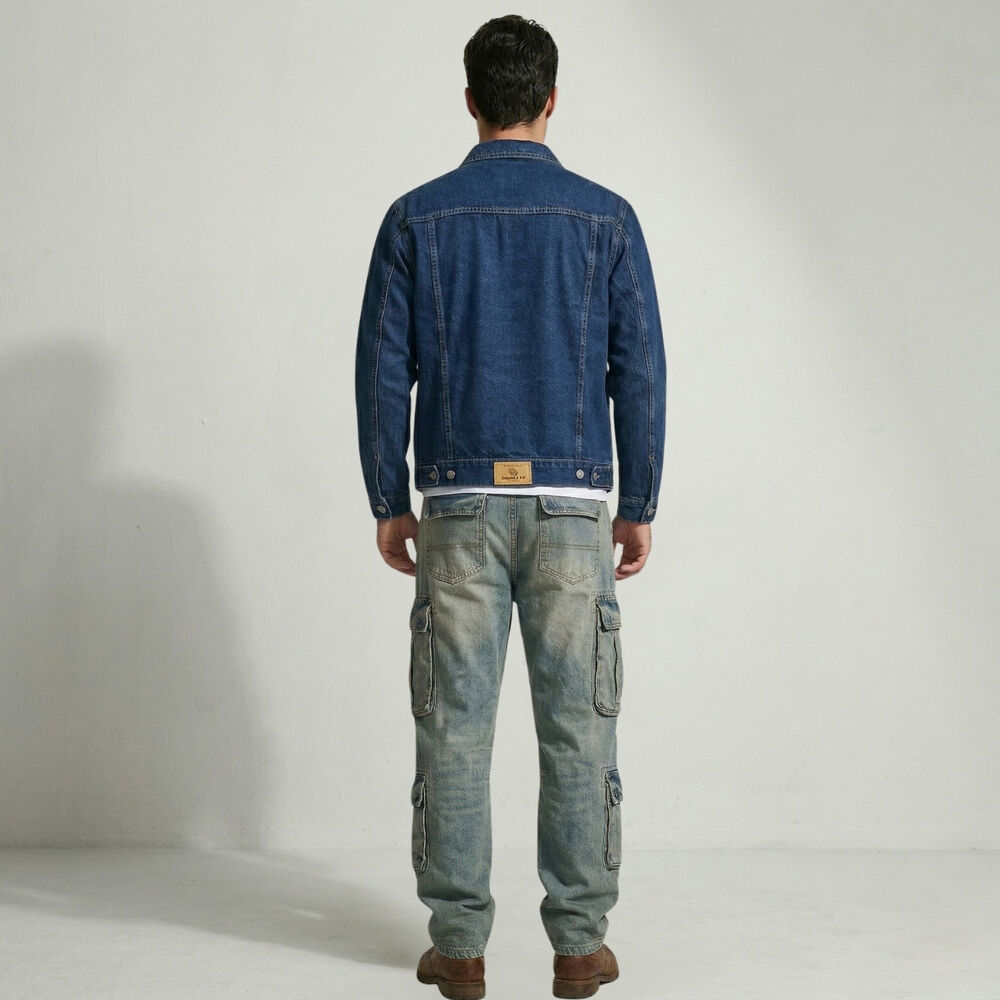 Chaqueta Denim Mezclilla Azul Clasico Hombre image number 2.0