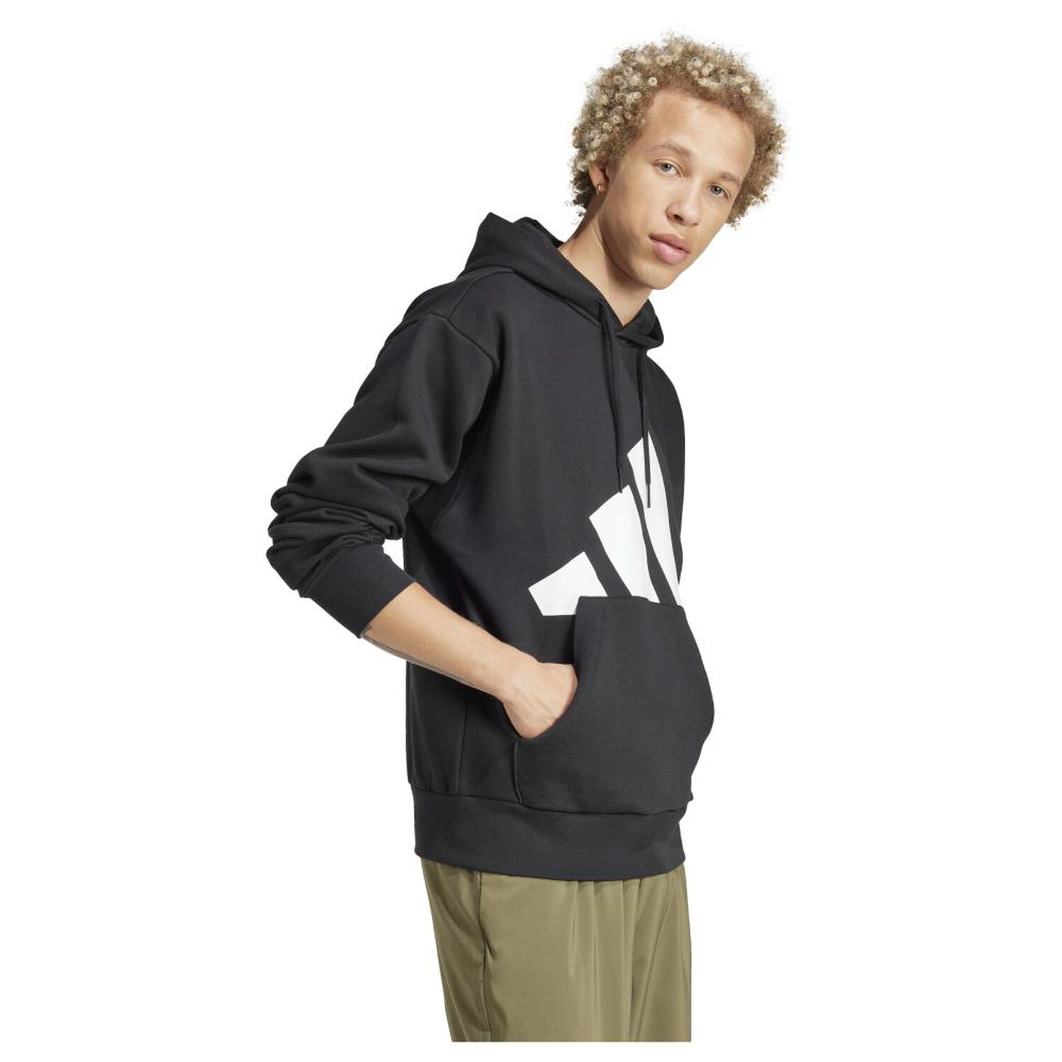 Poler&oacute;n Con Capucha Hombre Essentials Big Logo Fleece Adidas image number 4.0