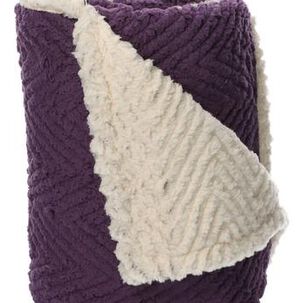 Frazada Andes Chiporro Espiga Morado 1.5 Plaza