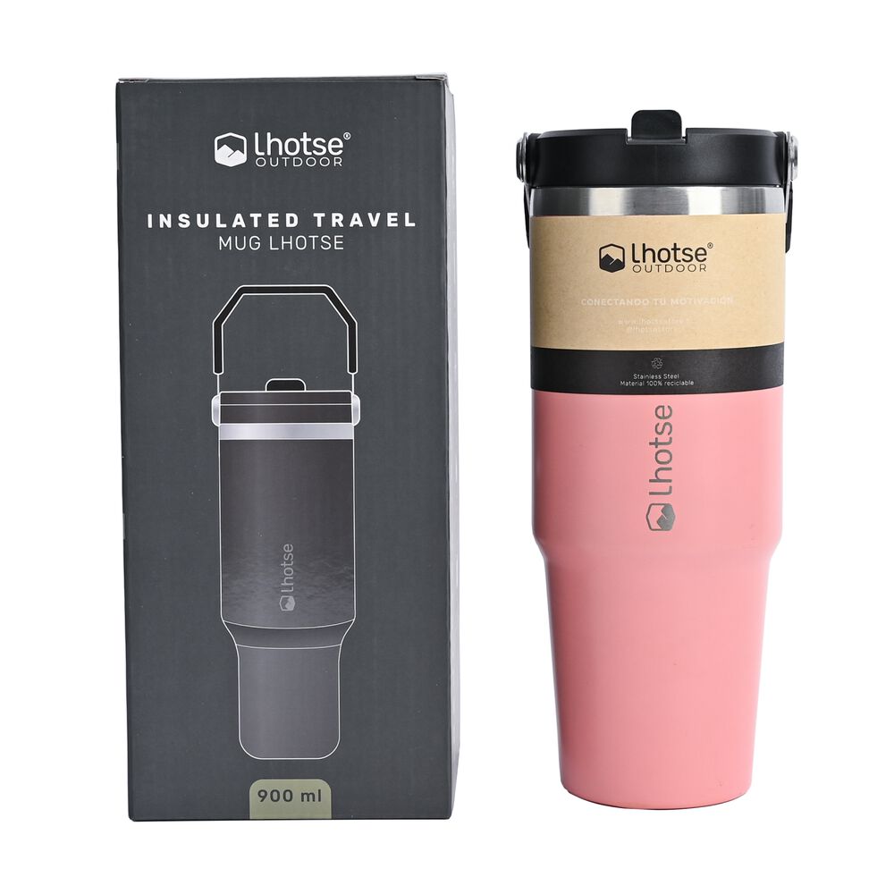 Botella Térmica Insulada Lhotse Travel Mug 900ml Pink image number 5.0