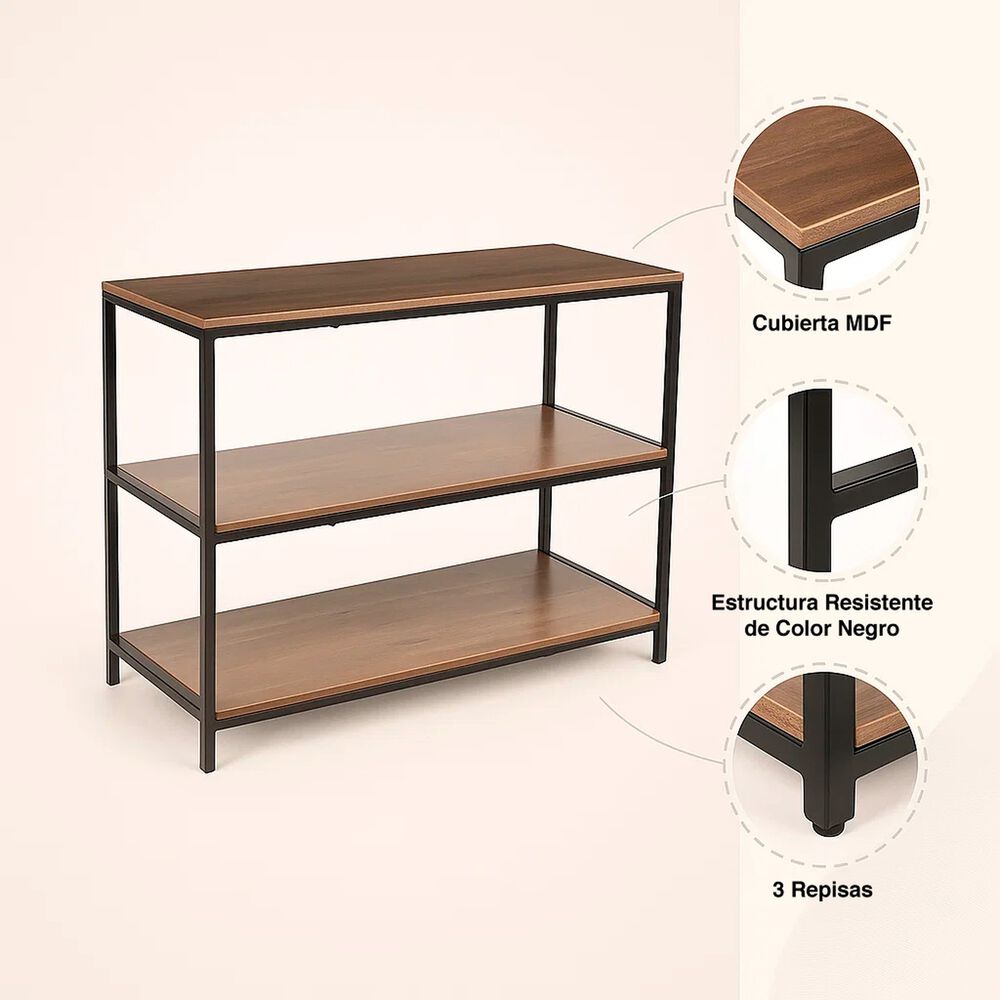 Arrimo Tres Niveles Madera Gris&aacute;cea image number 9.0