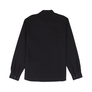 Camisa Lisa Slim Manga Larga Hombre Az Black