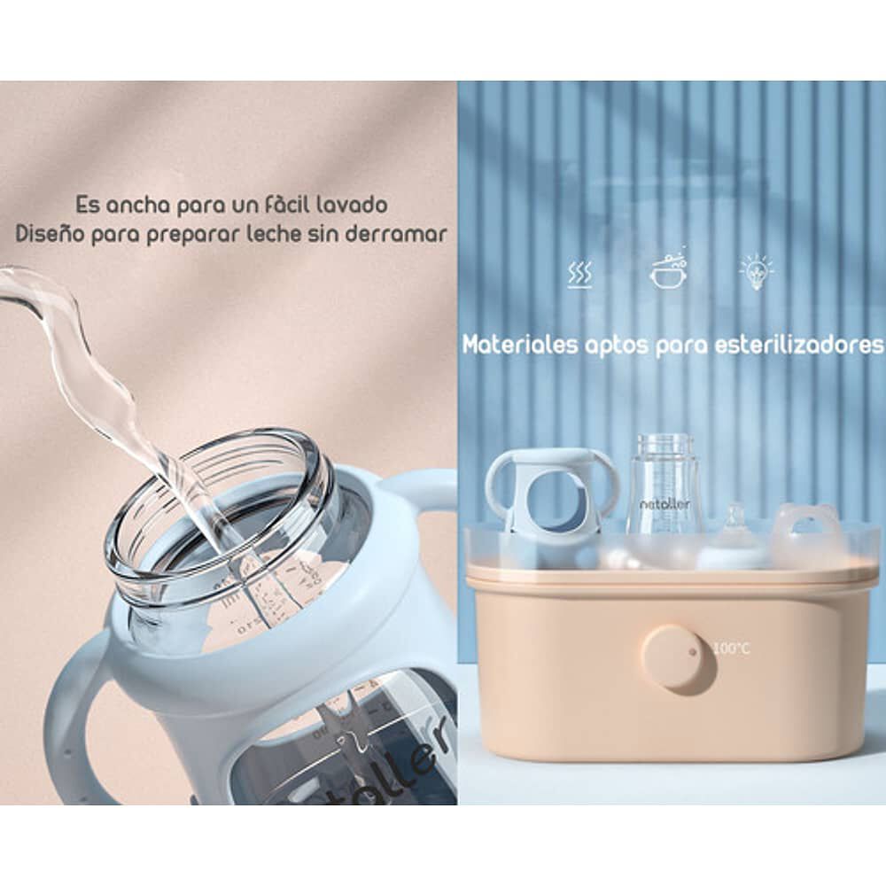 Mamaderas Con Chupetes Y Protector Lubabycas Rosada image number 4.0