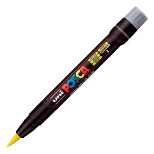 Marcador Acrilico Pincel Amarillo Pcf-350 Posca