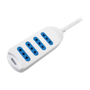 Extensi&oacute;n El&eacute;ctrica 3 Mts Philco 4 Entradas Blanco