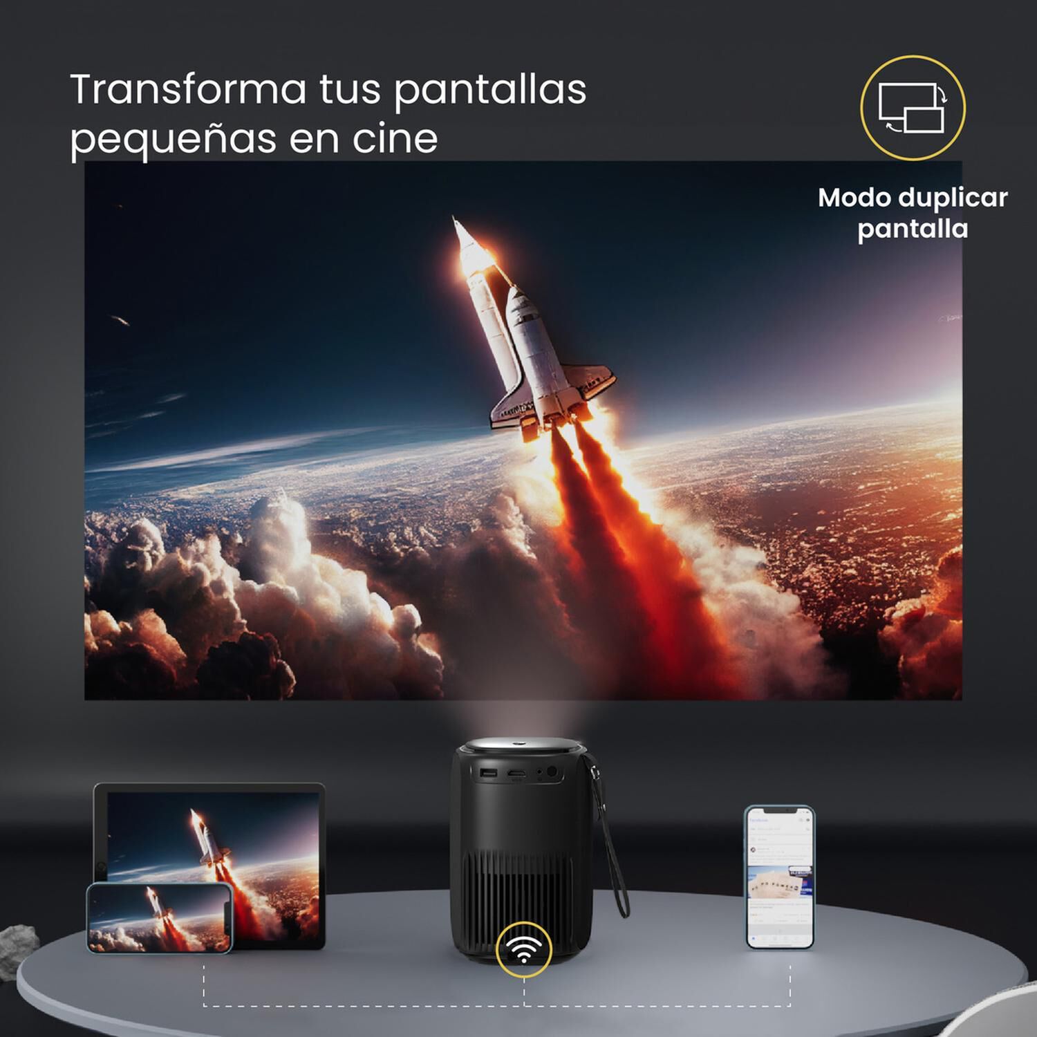 Proyector Portatil Smart Nova 9000lm Wifi Bt Android Levo image number 4.0
