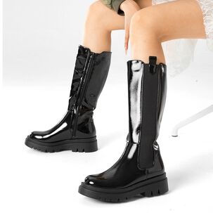 Botas Largas Mujer Eco Cuero Plataforma De Moda Weide Dh88