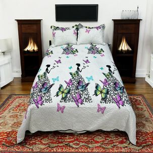 Cubrecama Tipo Quilt Luminoso 2 Plazas M05