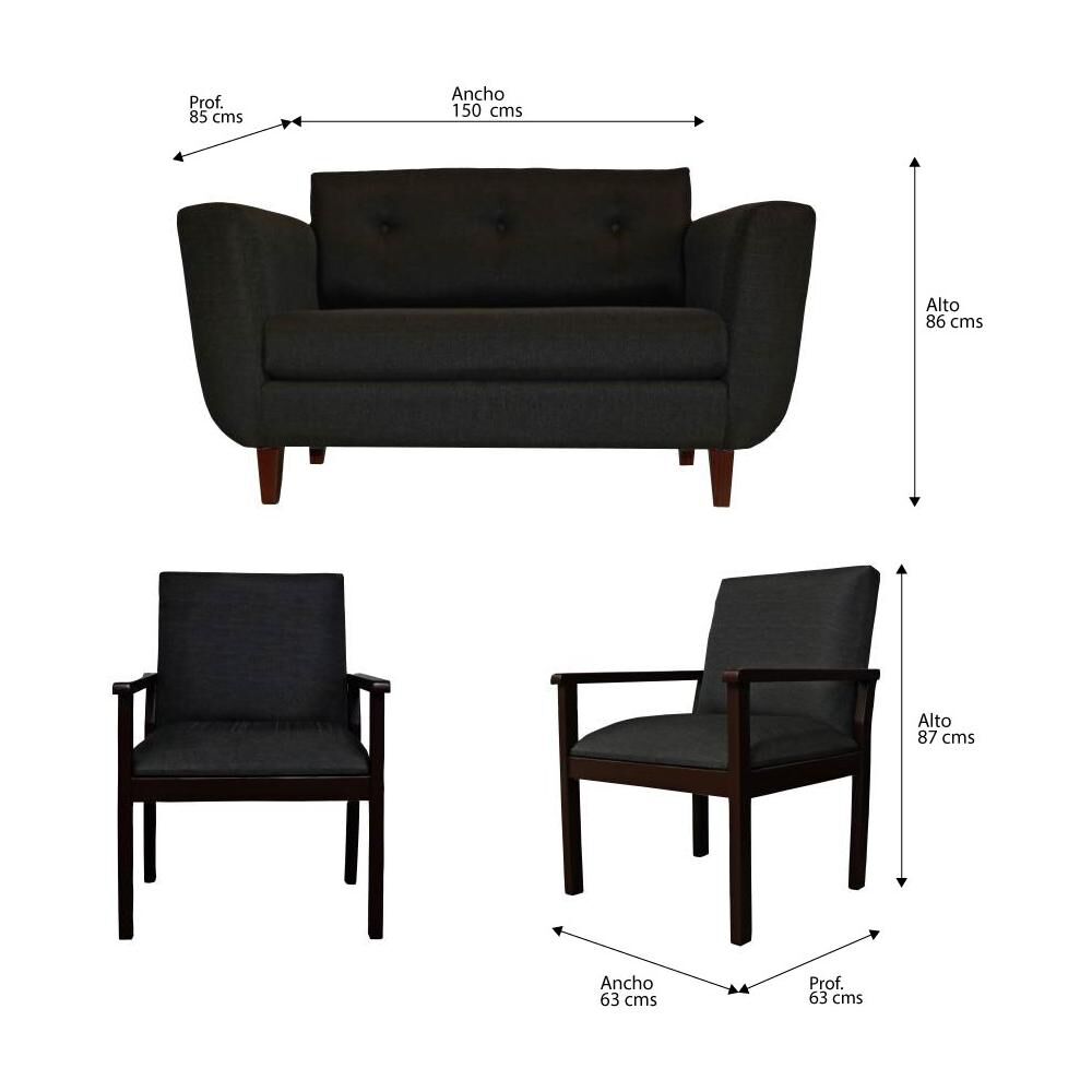 Juego De Living Altohogar Agora / 2-1-1 Cuerpos image number 6.0