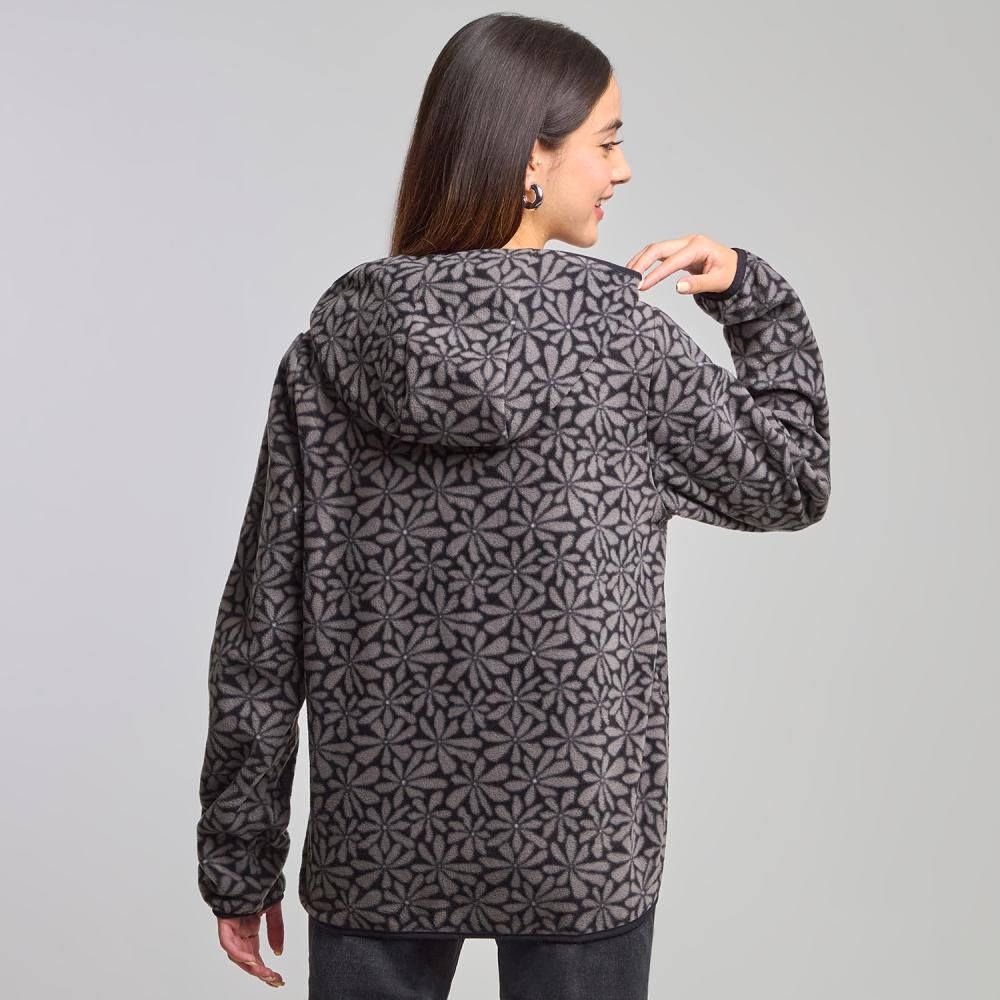 Polerón Polar Full Print Cuello Alto Con Capucha Mujer Freedom image number 3.0