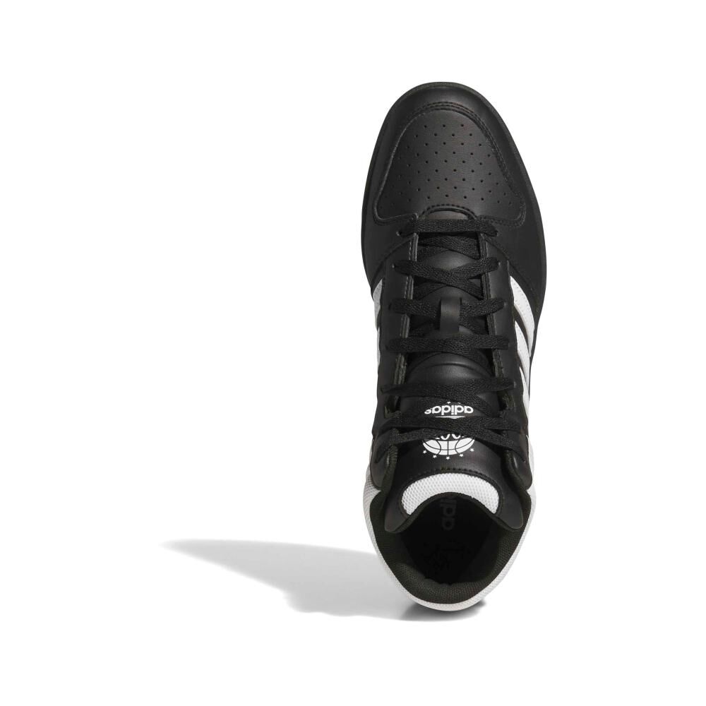 Zapatilla Basketball Unisex Adidas Hoops Mid Classic Negro image number 4.0