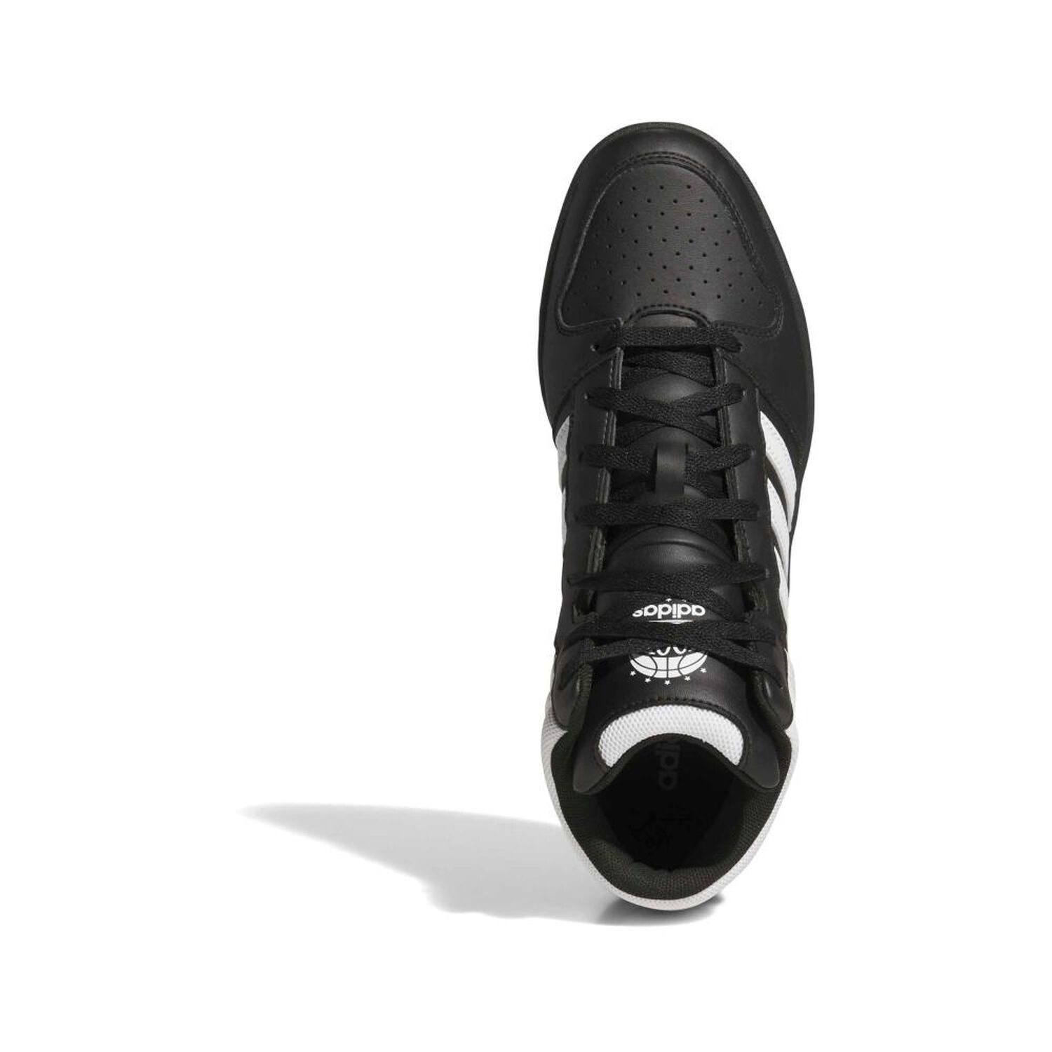 Zapatilla Basketball Unisex Adidas Hoops Mid Classic Negro image number 4.0
