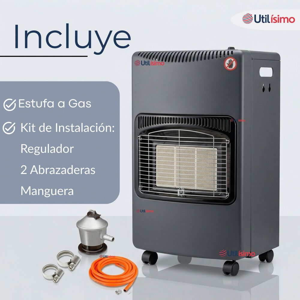 Calefactor A Gas Licuado 5kg A 15kg Plegable Interior Exterior Con Accesorios image number 1.0